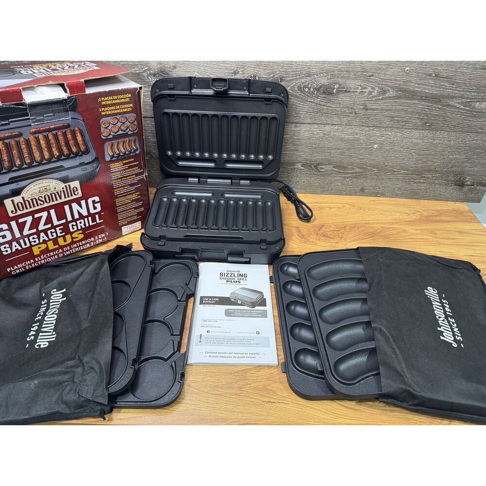 Johnsonville Sizzling Sausage Grill Plus 3-In-1 Indoor Electric (BTG-500)